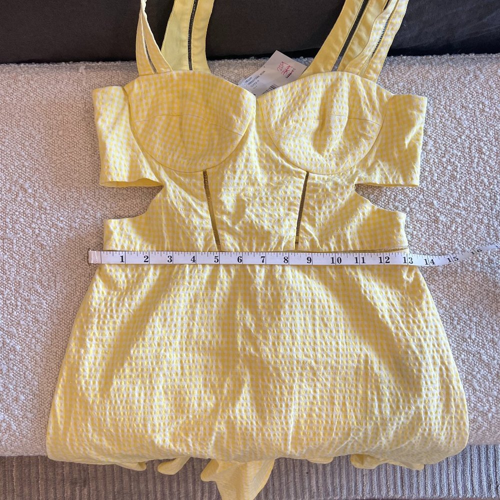 Jonathan Simkhai Yellow Ruffle Mini Dress - Picture 9 of 11